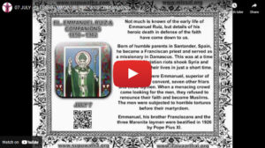 07 JULY - BLESSED EMMANUEL RUIZ AND COMPANIONS