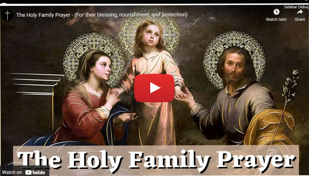 The Holy Family Prayer
