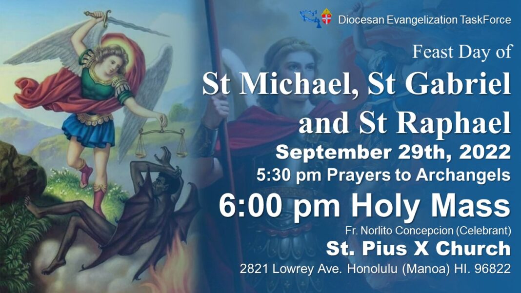 29th September St. Michael, St. Gabriel and St. Raphael Saint Michael