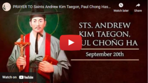 Prayer to Saints Andrew Kim Taegon
