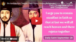 Sts Andrew Kim Taegon, Paul Chong Hasang & Companions