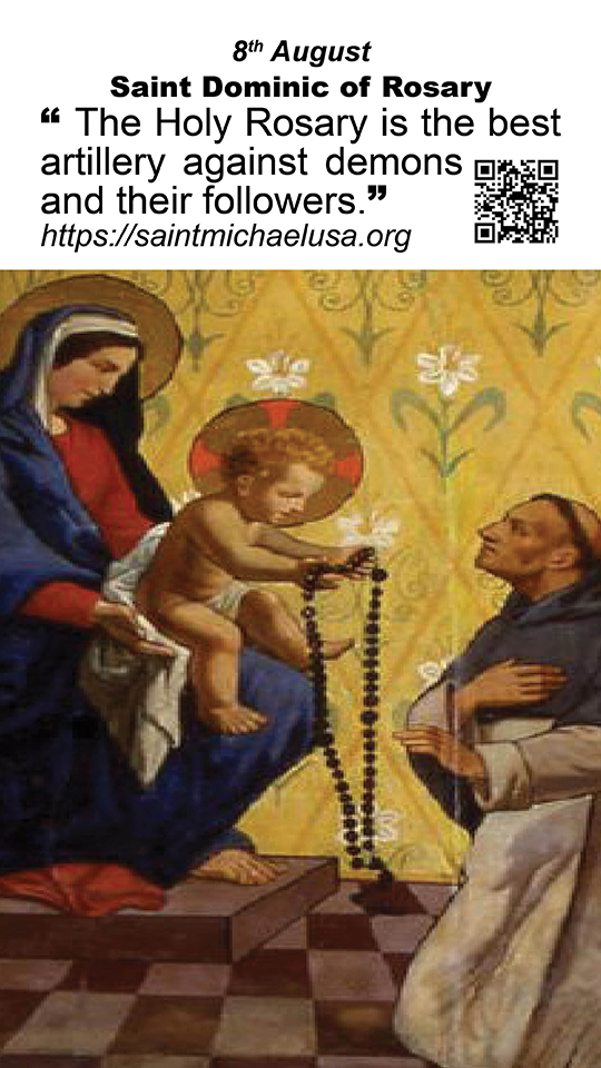 St. Dominic de Guzman of the Holy Rosary -8th August - Saint Michael Center