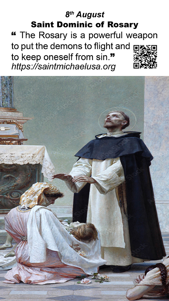 St. Dominic de Guzman of the Holy Rosary -8th August - Saint Michael Center