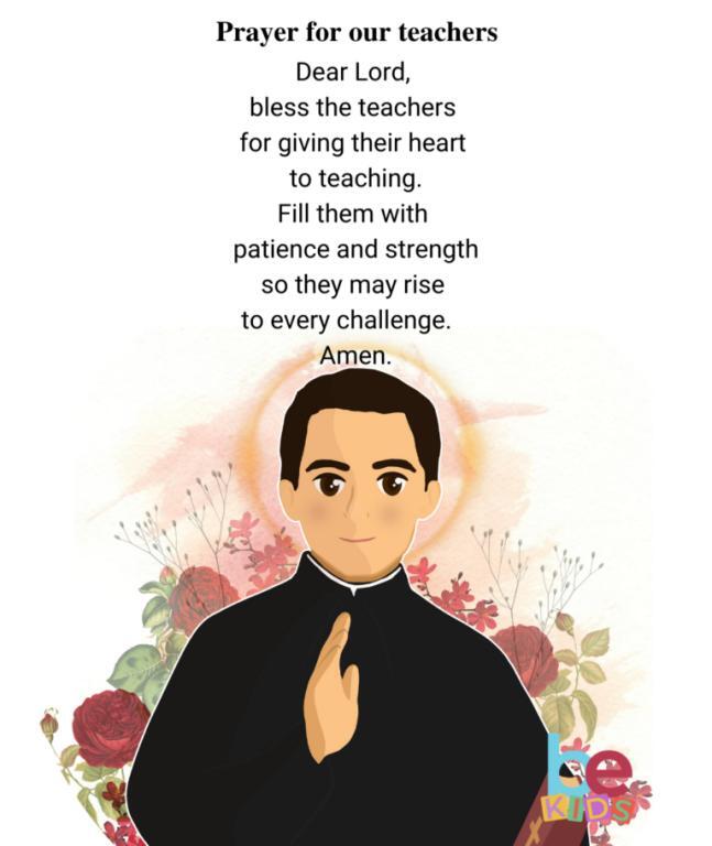 PRAYERS FOR CATHOLIC EDUCATION FOR ALL TEACHERS & WORKERS - Saint ...